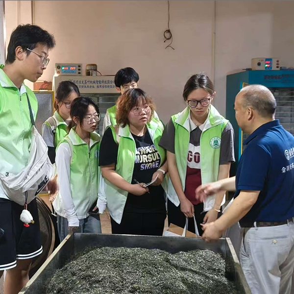 2025年7月5日华中农业大学生命科学技术学院到金苔香茶业参加暑期实践