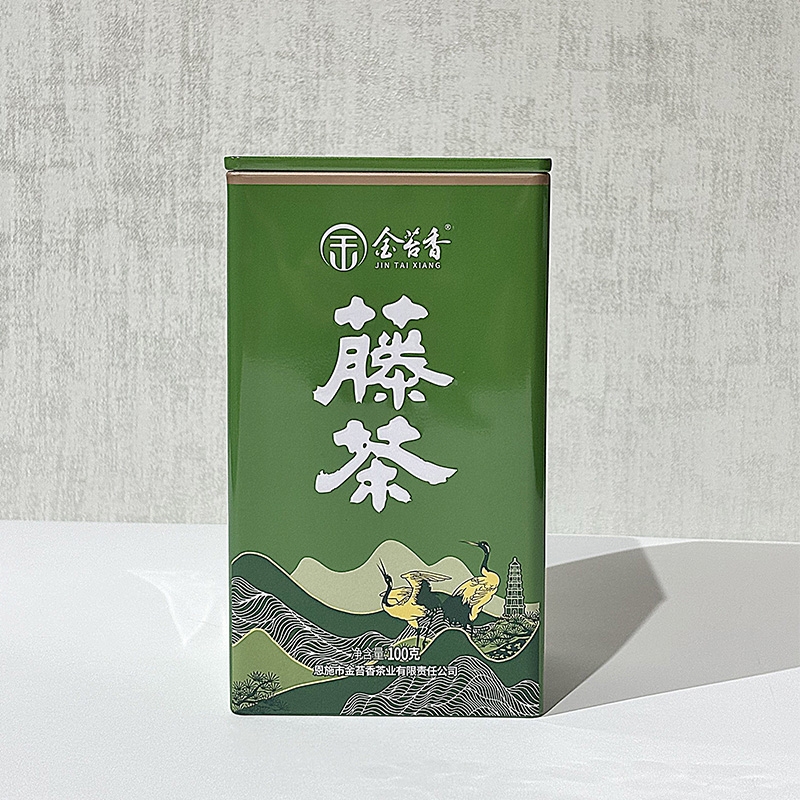 金苔香正宗恩施硒茶土家藤茶龙须茶酶茶绿色罐装100g